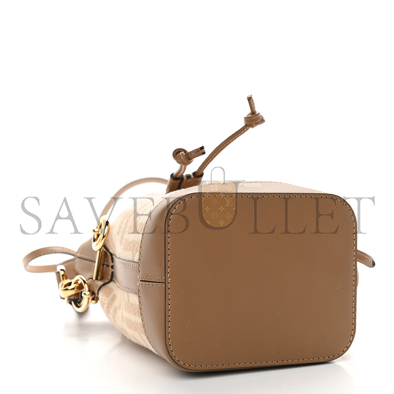 F**di wool vitello king ff 1974 mini mon tresor bucket bag 8bs010ahjff1f24 (17*12*10cm)